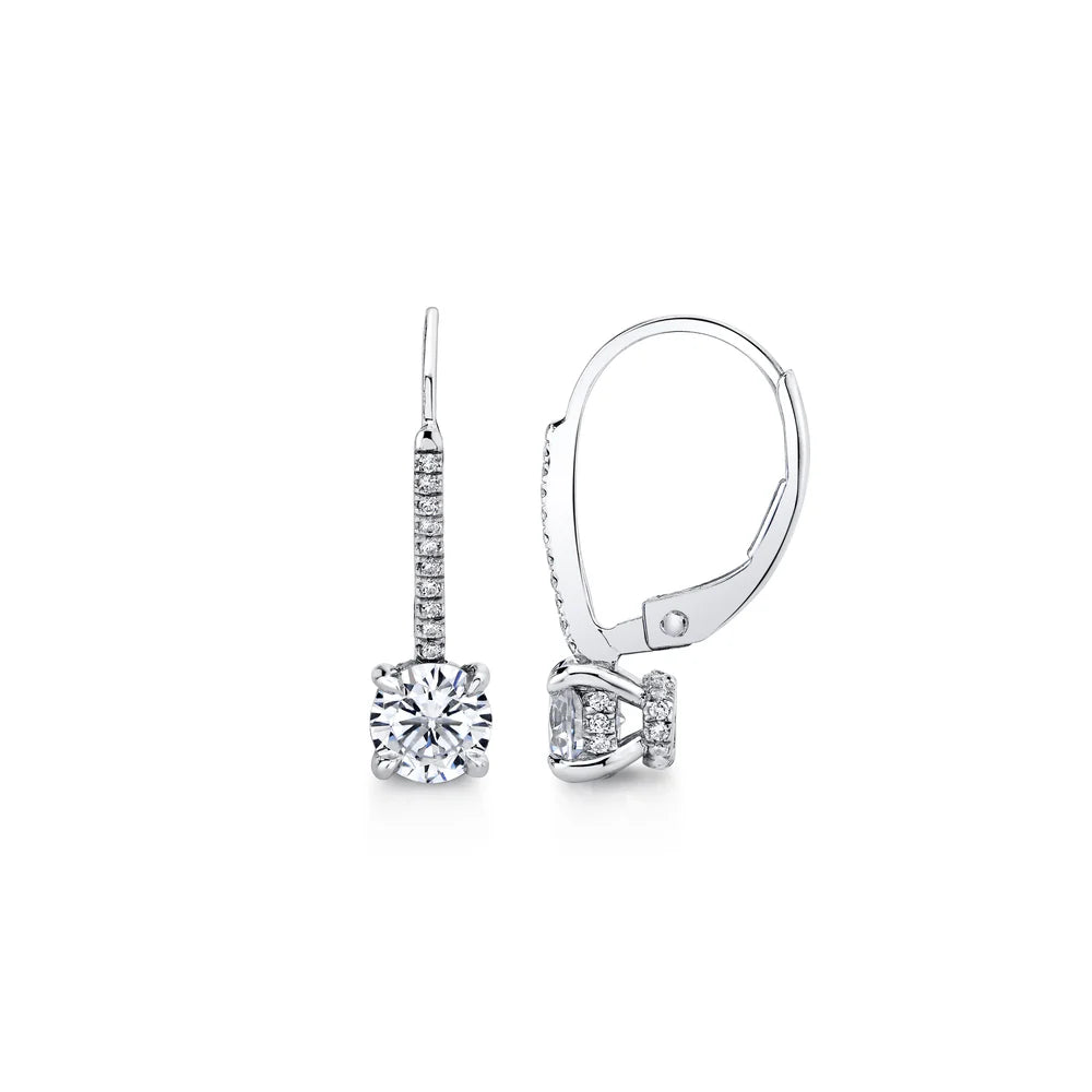 Pendientes Colgantes con Diamantes de Laboratorio | Oro 14k