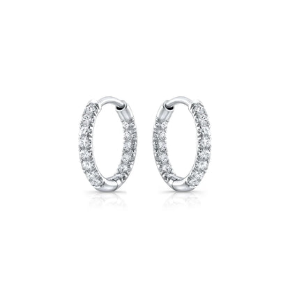 Pendientes argolla con diamantes de laboratorio 12 mm — Amelia Maia.