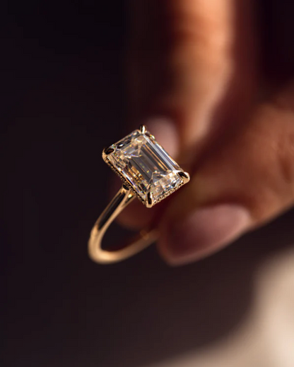 Anillo de Compromiso Emerald Solitaire Diamond · 1.50 ct