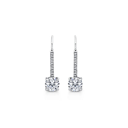Pendientes Colgantes con Diamantes de Laboratorio | Oro 14k