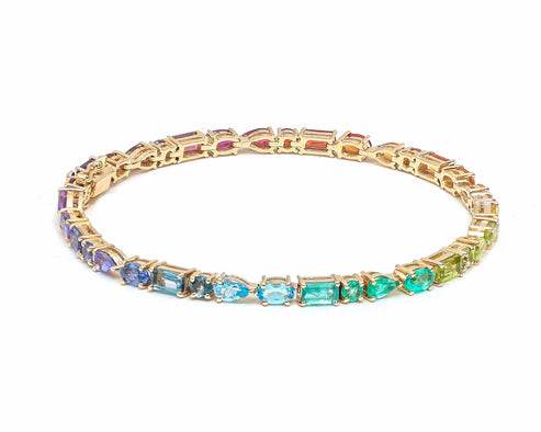 Joya artesanal con fancy diamonds multicolor — Amelia Maia.