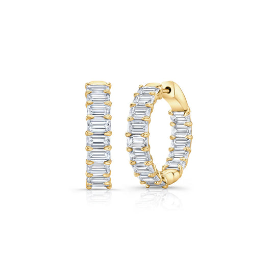 Aros eternity con diamantes corte esmeralda — Amelia Maia