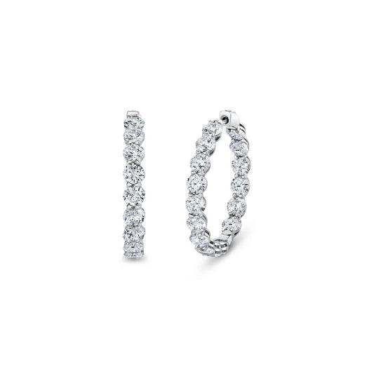 Aros eternity con diamantes redondos 16 ct — Amelia Maia